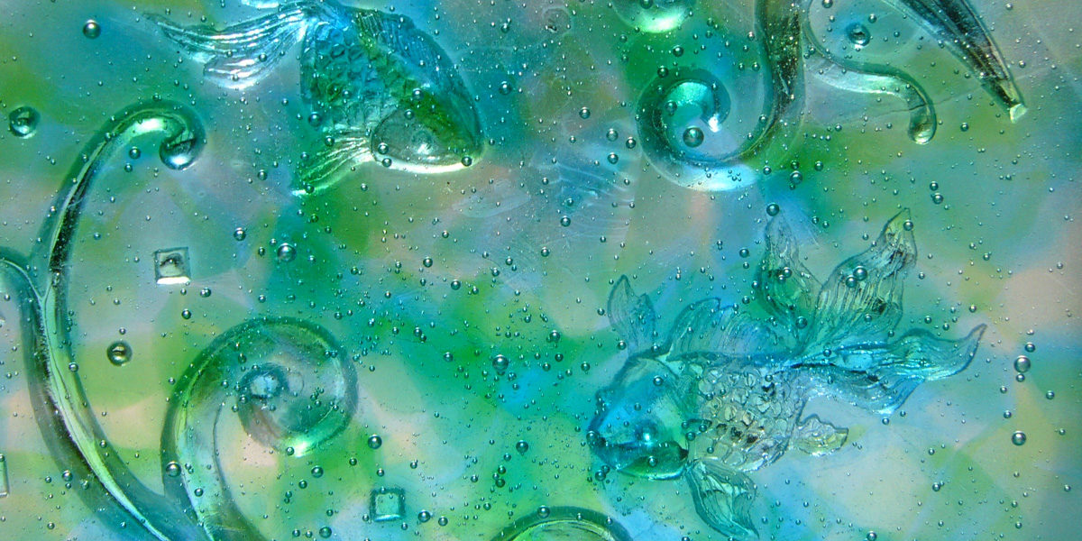 オーダーメイド金魚のガラスパネル